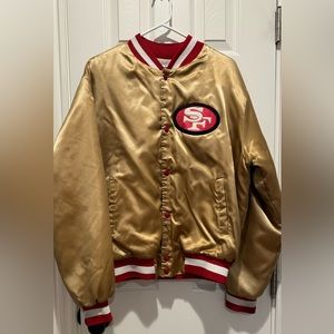 Vintage San Francisco 49ers chalk line satin 90's jacket - Large
